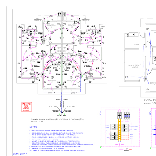 Projeto Elétrico Interno Residencial